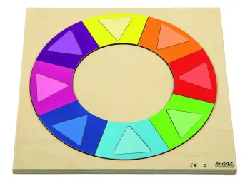 Puzzle Tęczowe Koło - odkrywanie kolorów i kształtów