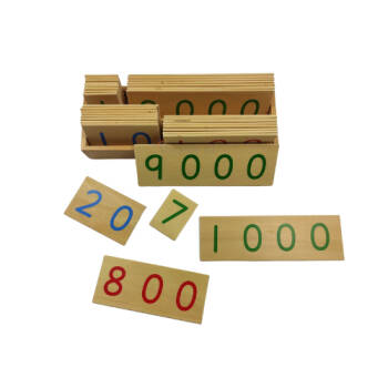 Montessori Duże karty z liczbami 1-9000