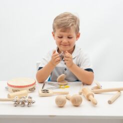 Sensoryczny zestaw perkusyjny (drewniane instrumenty dla dzieci)