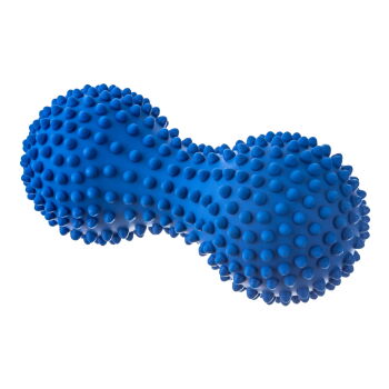Wałek do masażu i rehabilitacji, duoball 15,5 cm niebieski