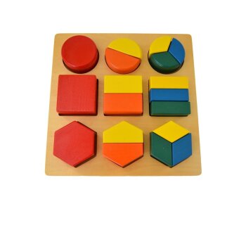 Montessori Puzzle geometryczne - dzielenie