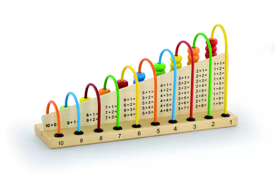 Drewniane liczydło matematyczne dla dzieci powyżej 3 roku życia