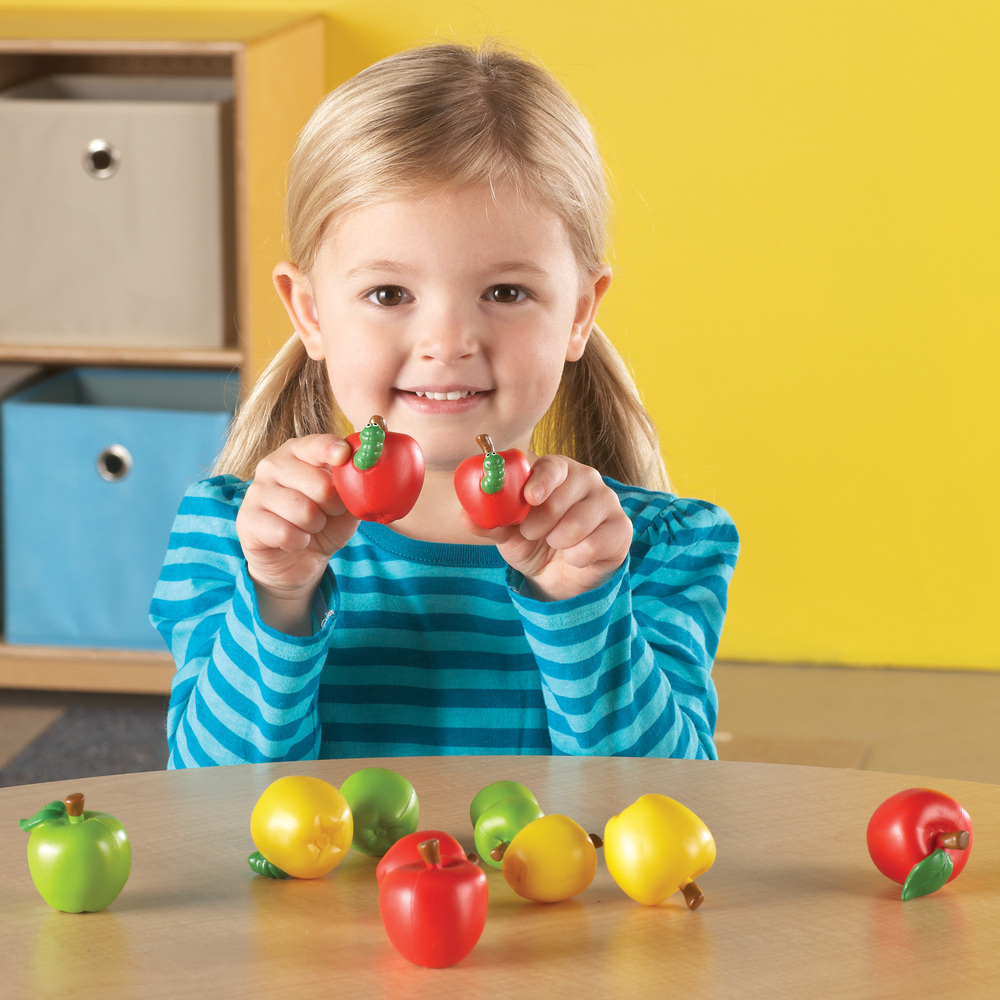 Zabawki do nauki sortowania w formie jabłuszek