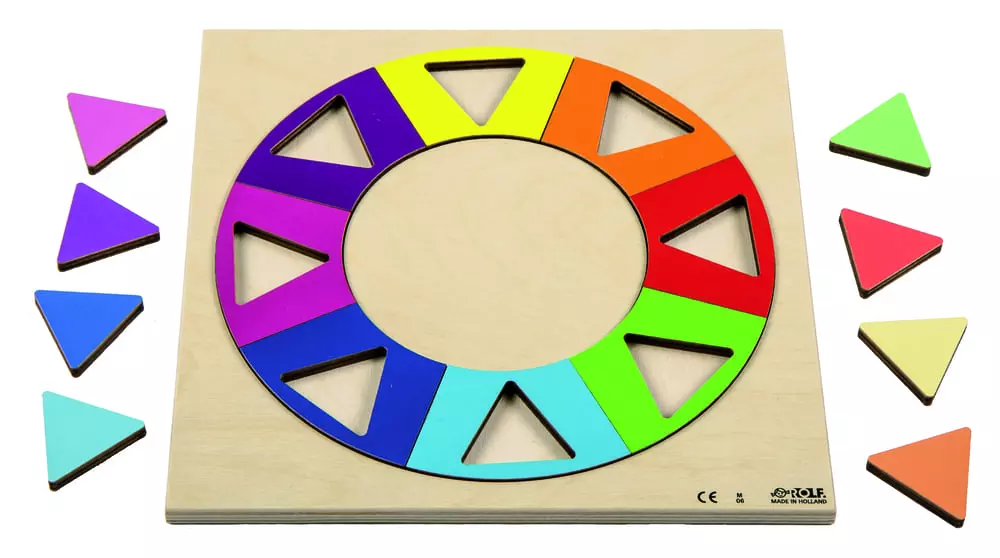 Puzzle Tęczowe Koło - odkrywanie kolorów i kształtów