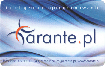 Przód karty stałego klienta sklepu Arante.pl